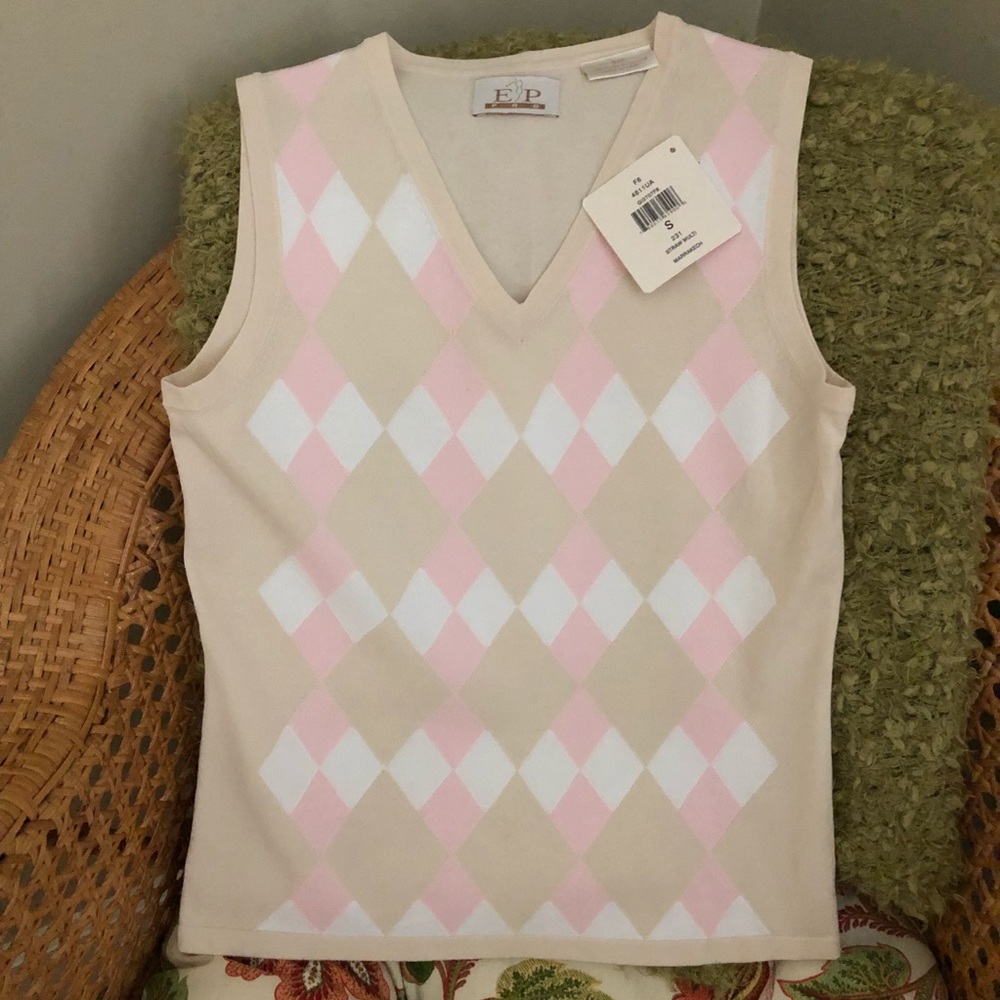 EP Pro argyle pullover vest